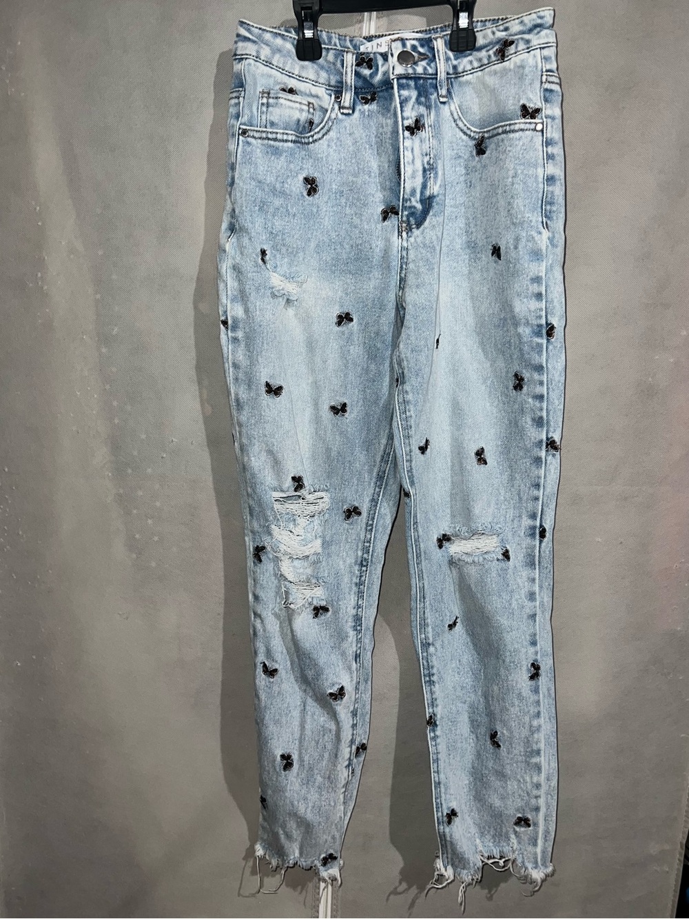 Butterfly Embroidered Jeans